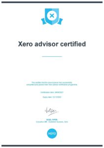 Xero Advisor Certificate